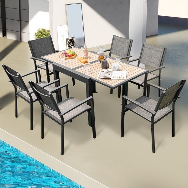 31.563 Inches Extendable Patio Table for 46 People