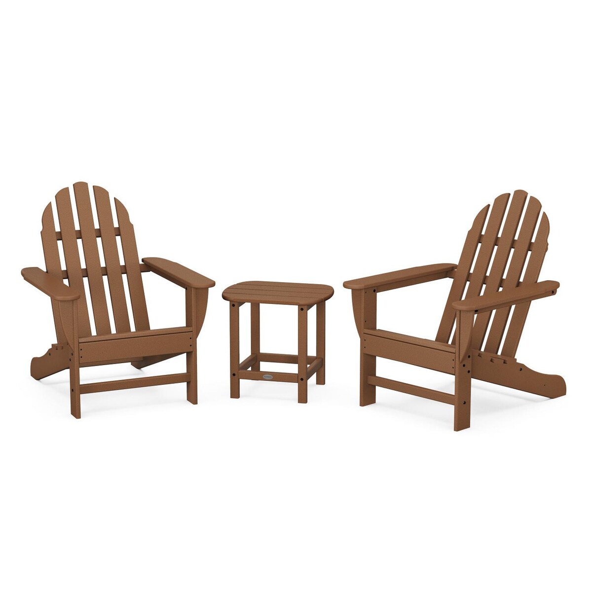 POLYWOOD Classic Adirondack 3-Piece Set W/ South Beach 18-Inch Side Table