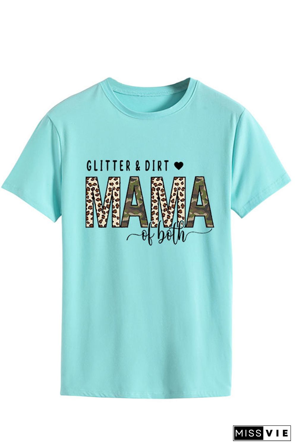 MAMA Print Graphic Tees for Women Wholesale Short Sleeve T shirts Top