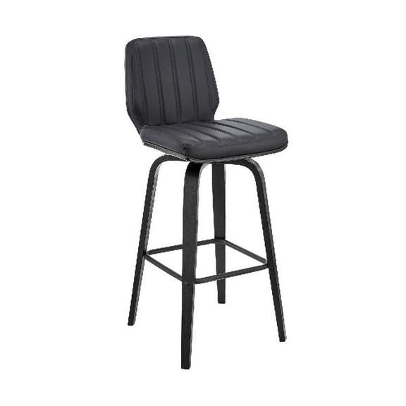 Benjara BM270031 Swivel Barstool with Channel Stit...