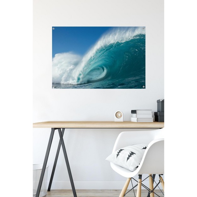 Trends International Surfing Rolling Wave Unframed Wall Poster Prints