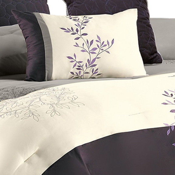 Benjara BM225189 7 Piece King Polyester Comforter ...