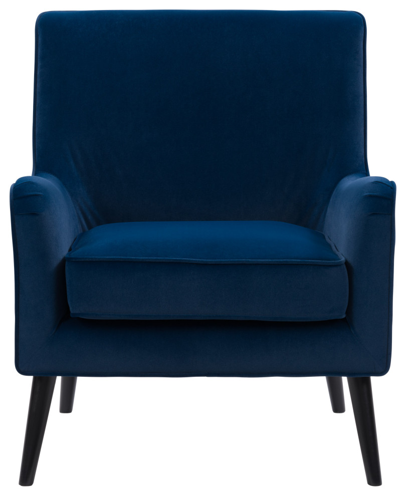 CorLiving Elwood Velvet Upholstered Modern Accent Chair   Midcentury   Armchairs And Accent Chairs   by CorLiving Distribution LLC  Houzz