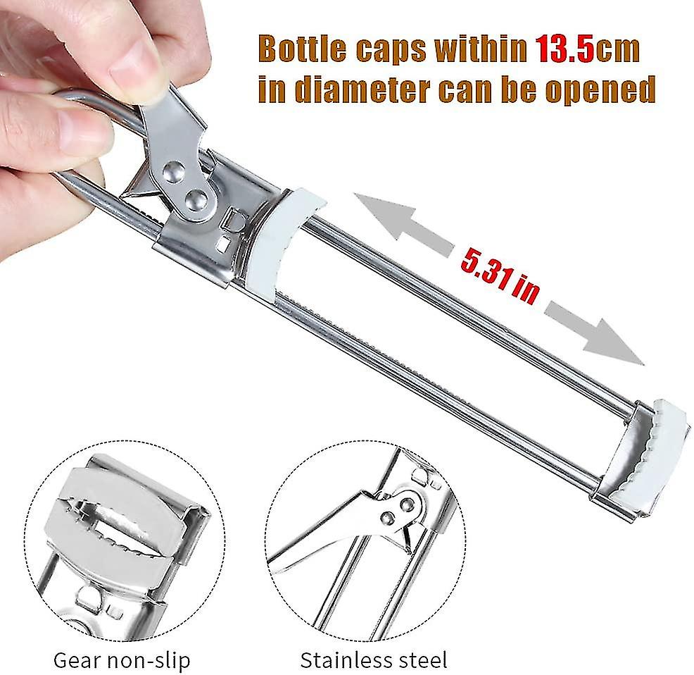 Lid Opener， Stainless Steel Jar Opener Helper Jam Jar Bottle Can Opener Gift