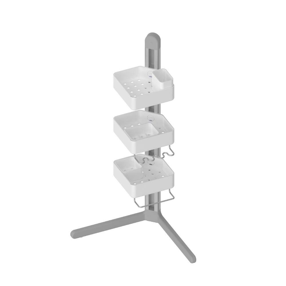 Sharper Image 3-Tier Adjustable Shower Caddy Corner 1013888