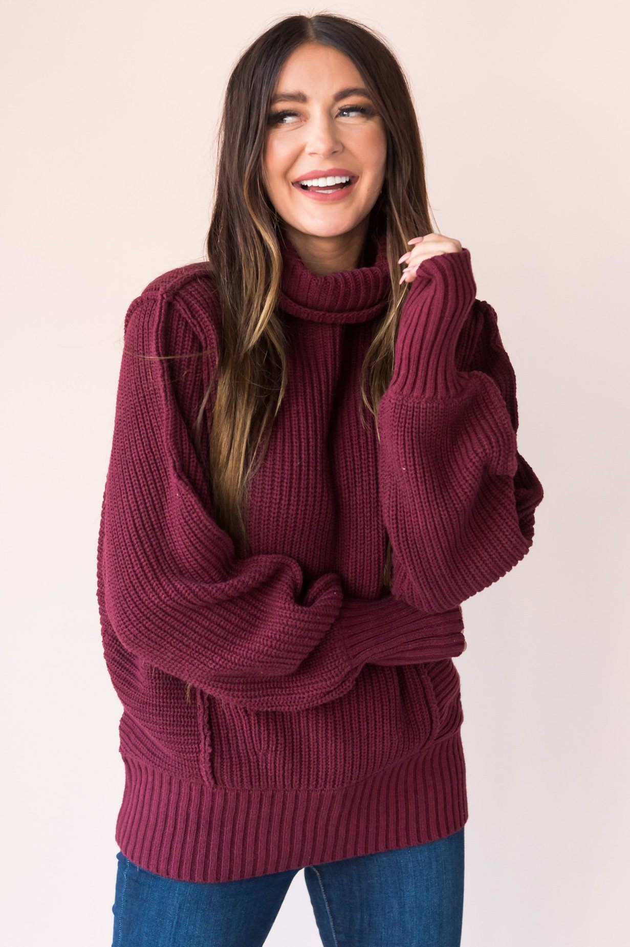 Taste of Fall Chunky Turtleneck modest Sweater