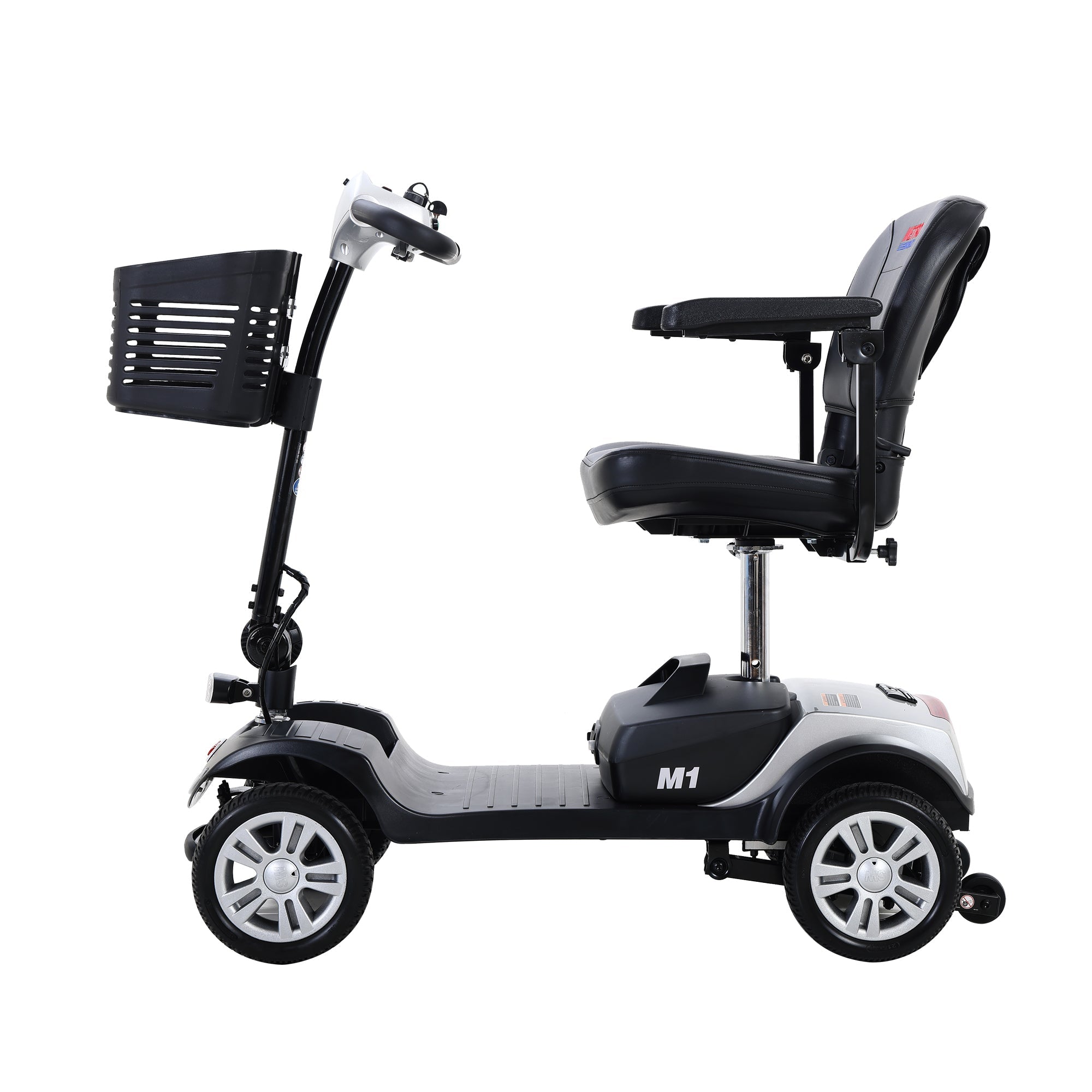 ZCOER 4 Wheels Compact Travel Mobility Scooter With 300W Motor For Adult, Silver