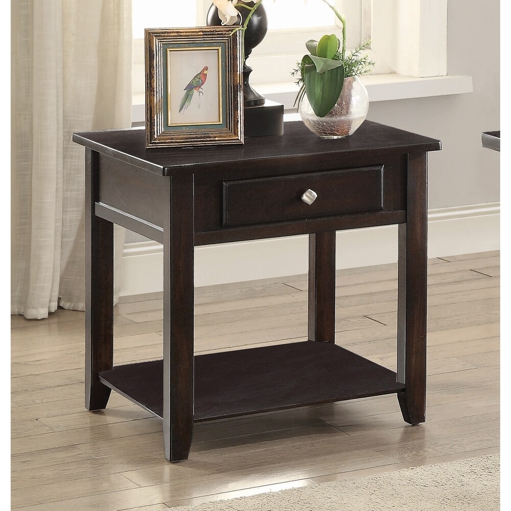 Coaster Furniture Bradford Walnut Square 1 shelf End Table