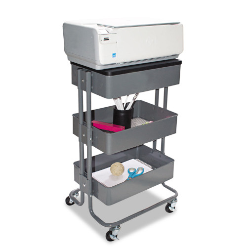 Vertiflex Adjustable Multi-Use Storage Cart and Stand-Up Workstation， 15.25