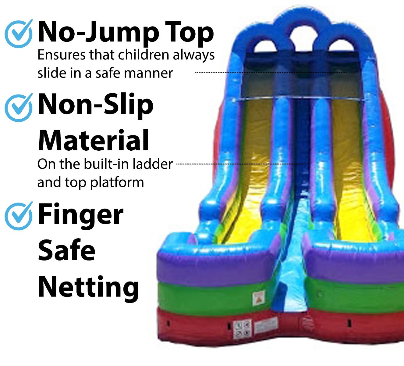 TentandTable Commercial Inflatable Water Slide, Retro Double Lane with Blower, 18 ft