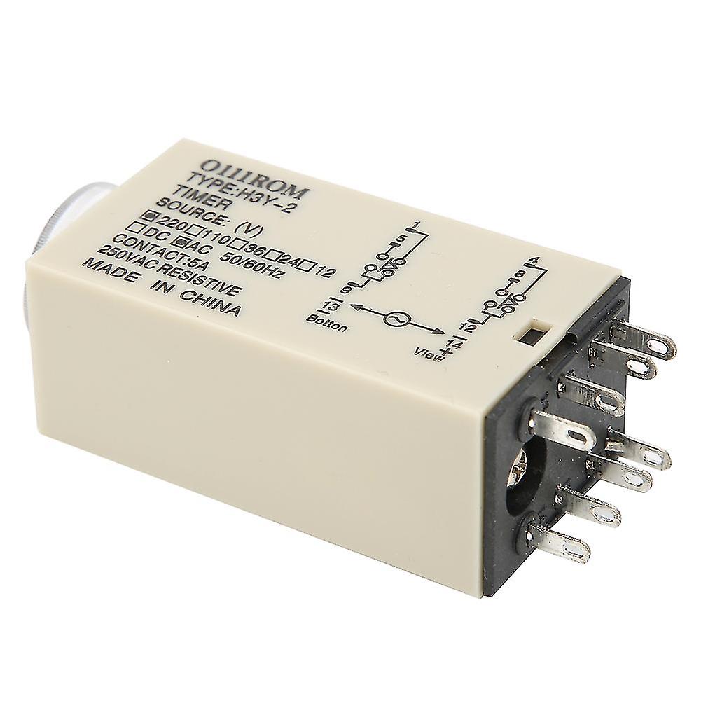 H3Y-2 Delay Timer 8 Pin Timer Relay 0~60 Minutes Dial Type 5A for Multiple Purpose <br>(220VAC )