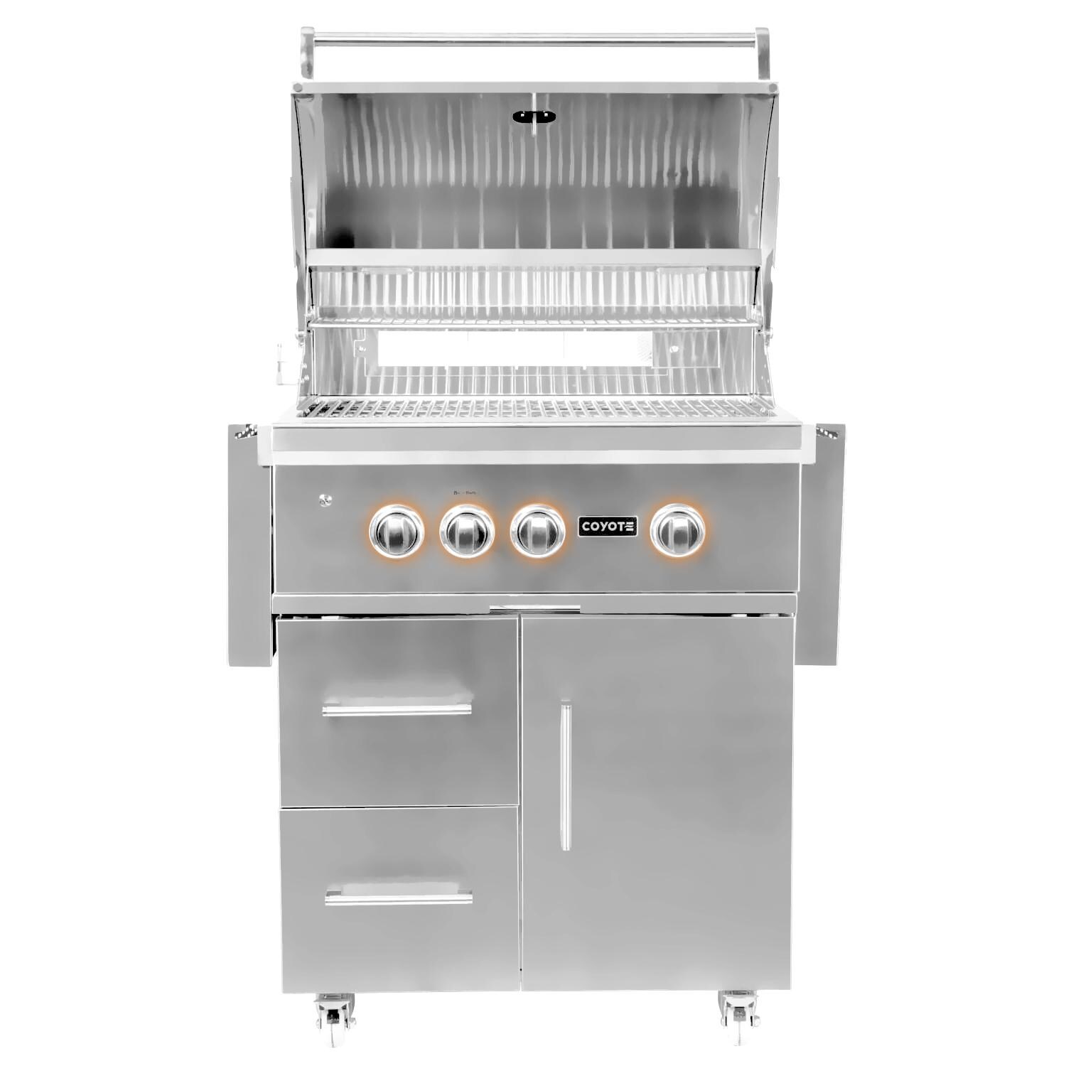 Coyote S-Series 30-Inch 3-Burner Propane Gas Grill With RapidSear Infrared Burner and Rotisserie