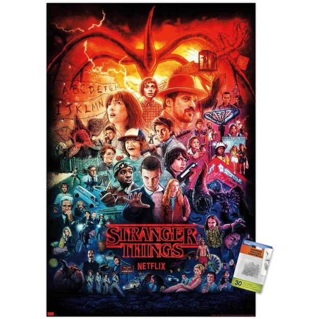 Trends International Netflix Stranger Things Three Seasons One Sheet Unframed Wall Poster Prints