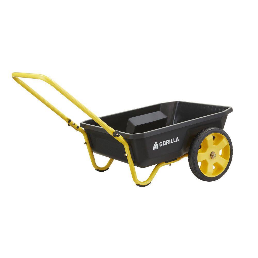 GORILLA CARTS 4 cu. ft. Plastic Garden Cart GCR-4W