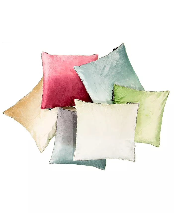 Mod Lifestyles Ombre Velvet Collection Viscose Beaded Edges Pillow， 20