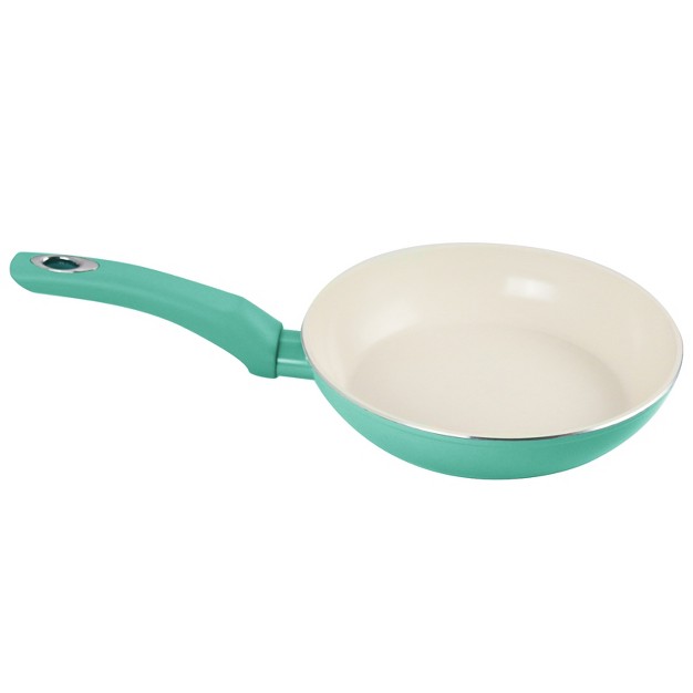 Gibson Home Plaza Cafe 2 Piece Aluminum Frying Pan Set With Soft Touch Handles In Mint