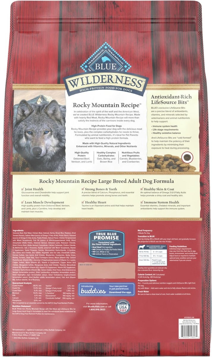 Blue Buffalo Wilderness RMR Large Breed Red Meat Adult Dry Dog Food