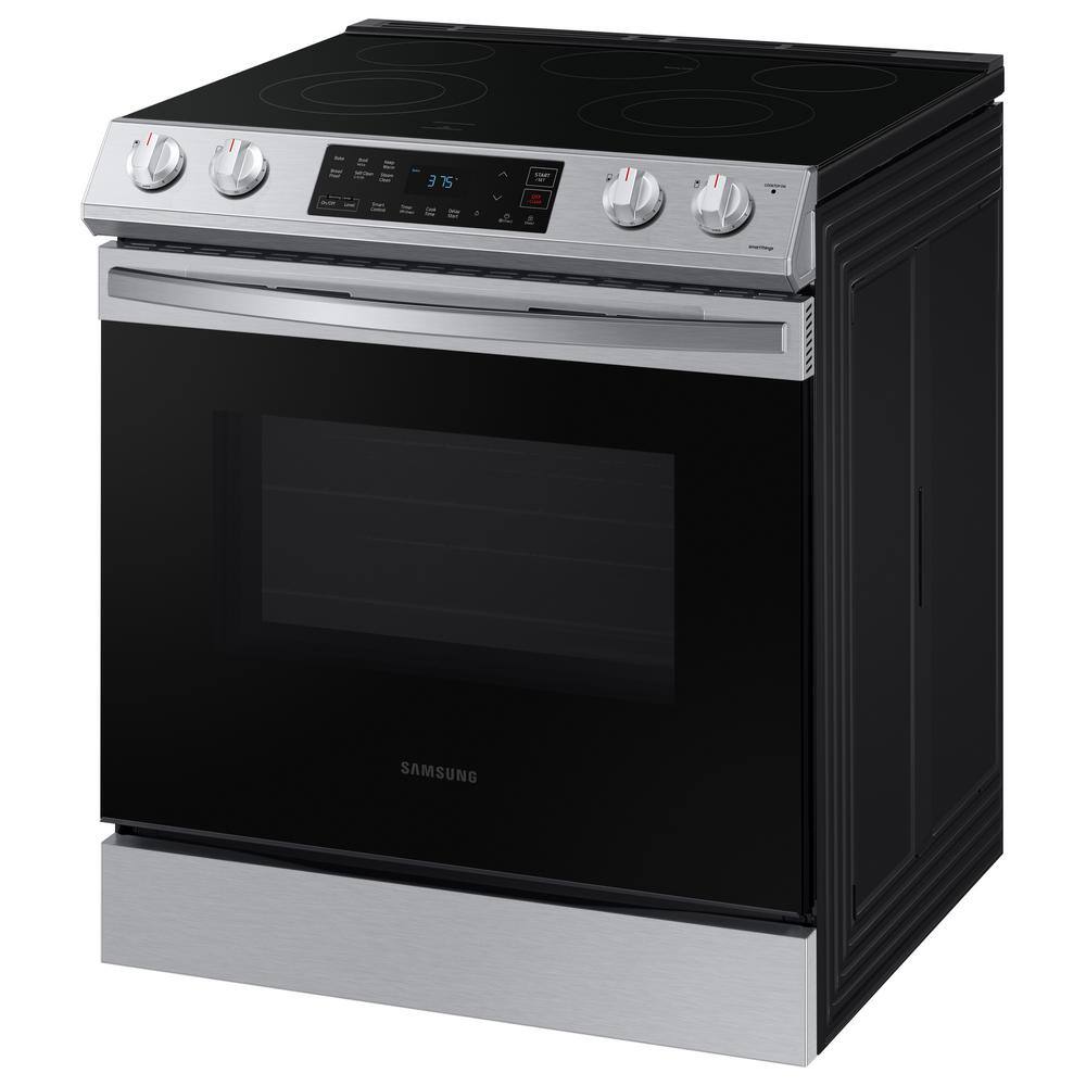  30 in. 6.3 cu. ft. Slide-In Electric Range with Self-Cleaning Oven in Stainless Steel NE63T8111SS