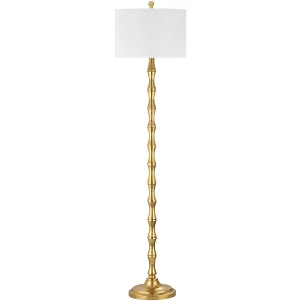 SAFAVIEH Lighting 64-inch Aurelia Antiqued Gold Floor Lamp - 15