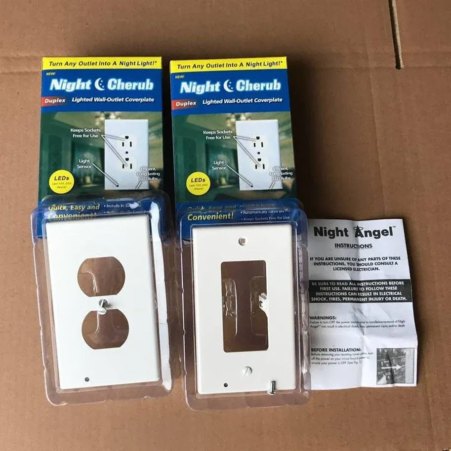 🔥 BIG SALE - 48% OFF🔥Outlet Wall Plate With Night Lights-No Batt