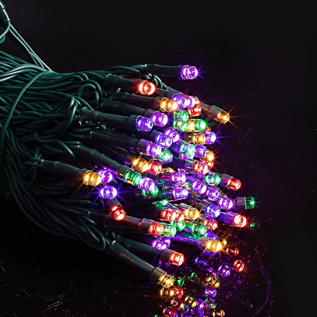 150 Multicolor Led Green Wire String Lights 8 Modes