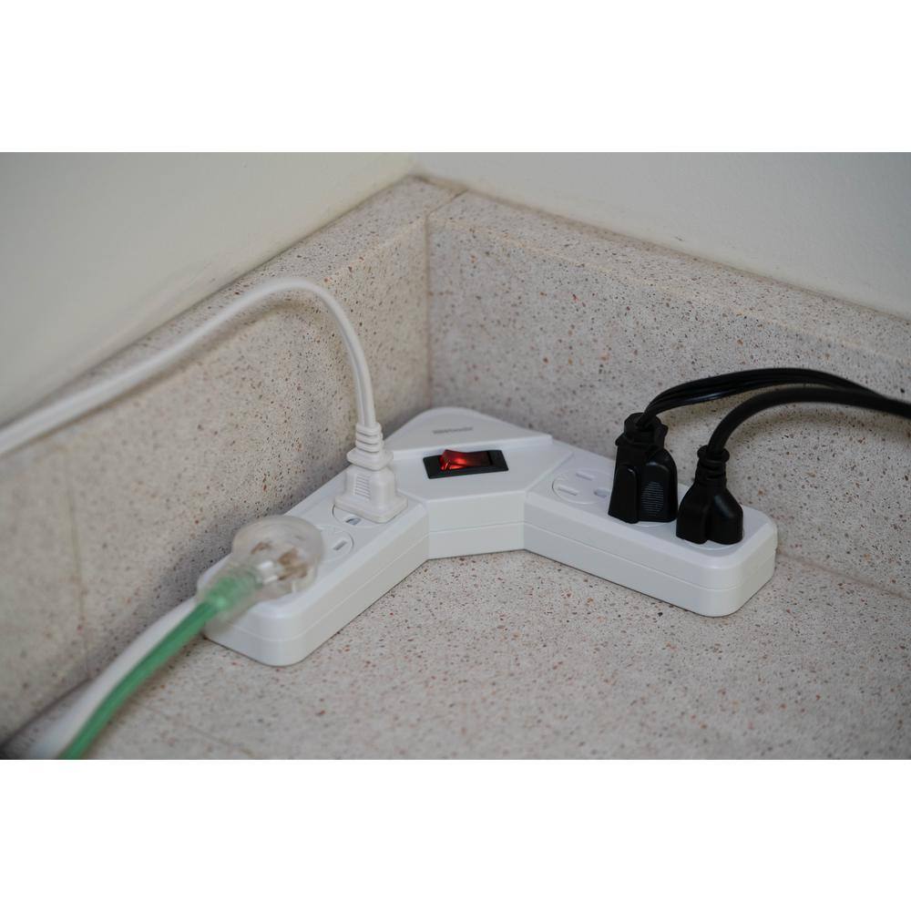 Woods 6-Outlet Corner Power Strip with 4 ft. Cord 41378