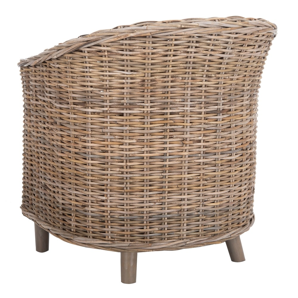 SAFAVIEH Omni Transitional Coastal Rattan Barrel Chair   29.1\