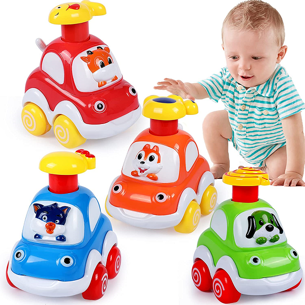 Baby Toy Cars for Educational Toys for 1 Year Old Boy Pull Back.