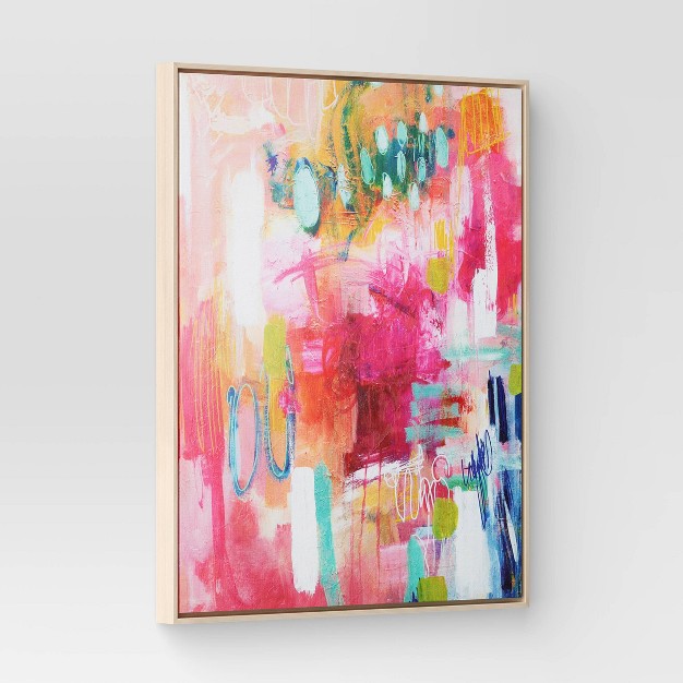 X Colorful Collage By Amira Rahim Framed Wall Canvas