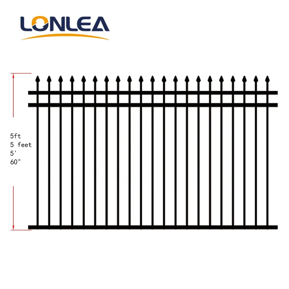 Privacy fence  garden building black aluminum fence post