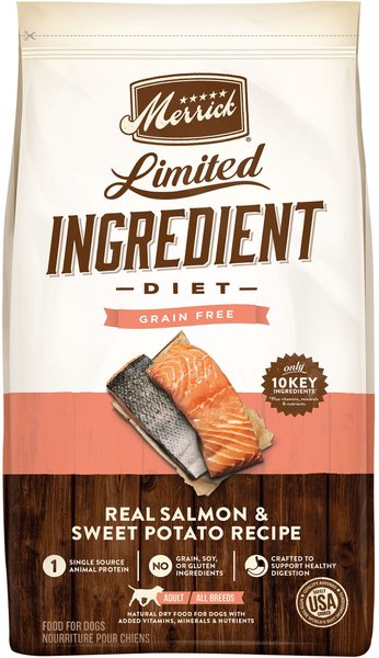 Merrick Limited Ingredient Diet Grain-Free Chicken-Free Real Salmon and Sweet Potato Recipe Dry Dog Food