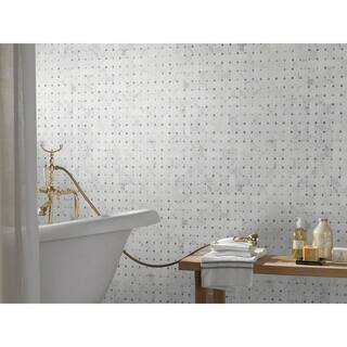 MSI Calacatta Cressa Basket Weave 11.38 in. x 12.38 in. Honed Marble Look Floor and Wall Tile (10 sq. ft.Case) CALCRE-BWH