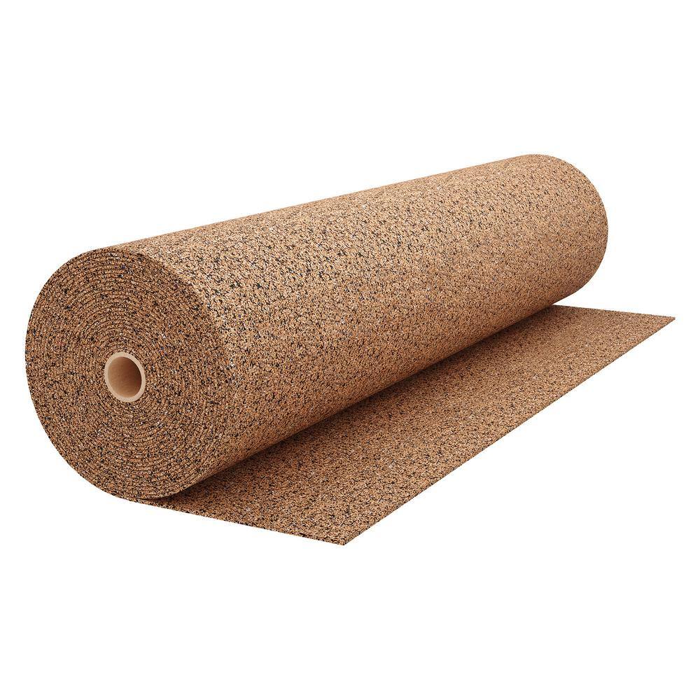 QEP 200 sq. ft. 4 ft. Wide x 50 ft. Long x 6 mm Thick Cork Plus Sound Dampening Underlayment Roll 72002