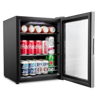 Ivation 17 in. 62 Can Freestanding Beverage Refrigerator Ultra Cool Mini Drink Fridge IVABC620SSWH