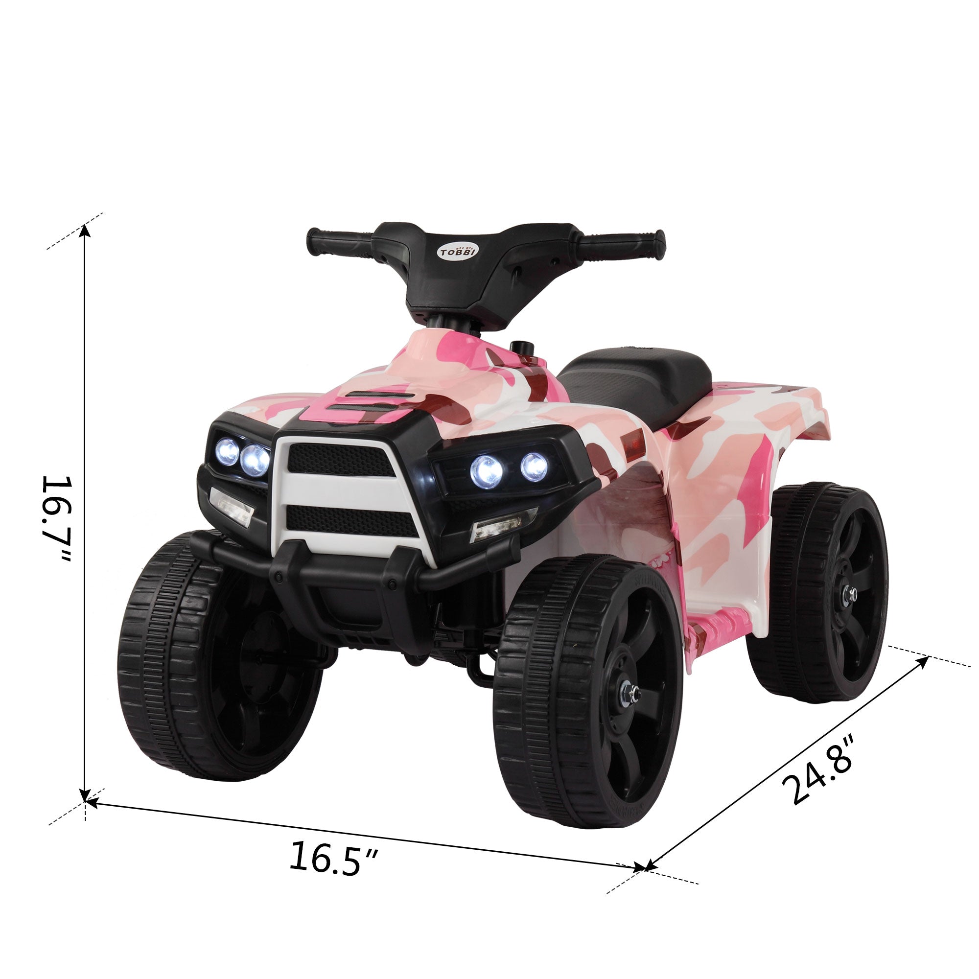 Seizeen Ride On Toy, 6V Ride On ATV for Kids, Electric 4 Wheeler Quad Bike, Ride On Car With Rechargeable Battery, Camo Pink