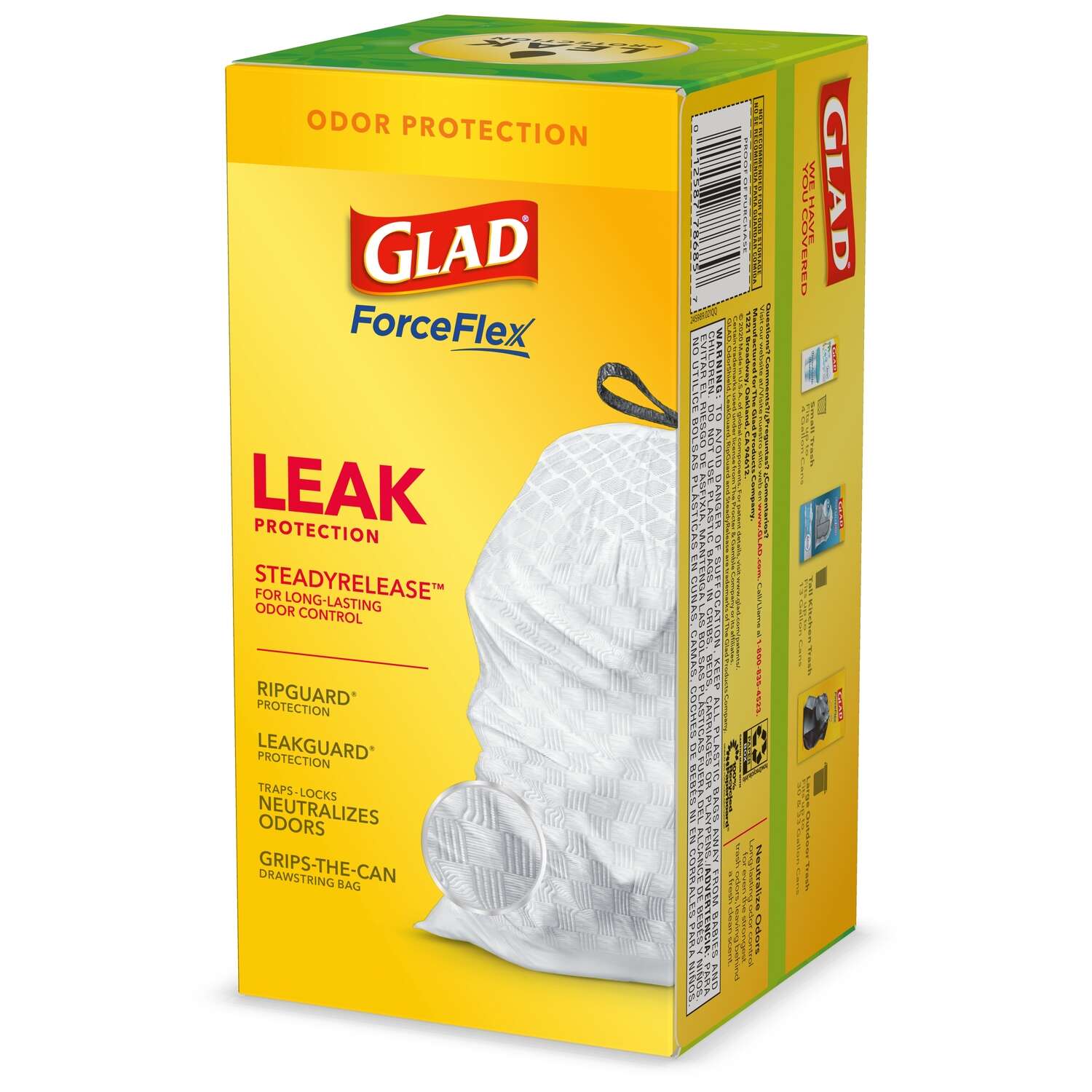 Glad Gain 13 gal Fresh Scent Trash Bags Drawstring 40 pk 0.78 mil