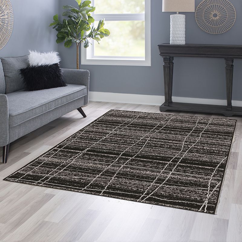 Linon Capri Mod Plaid Rug