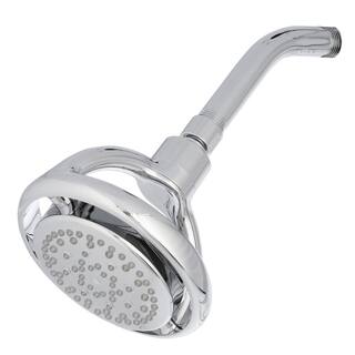 KOHLER Flipside 4-Spray 5.4 in. Single Wall Mount Fixed Shower Head in Polished Chrome K-15996-CP