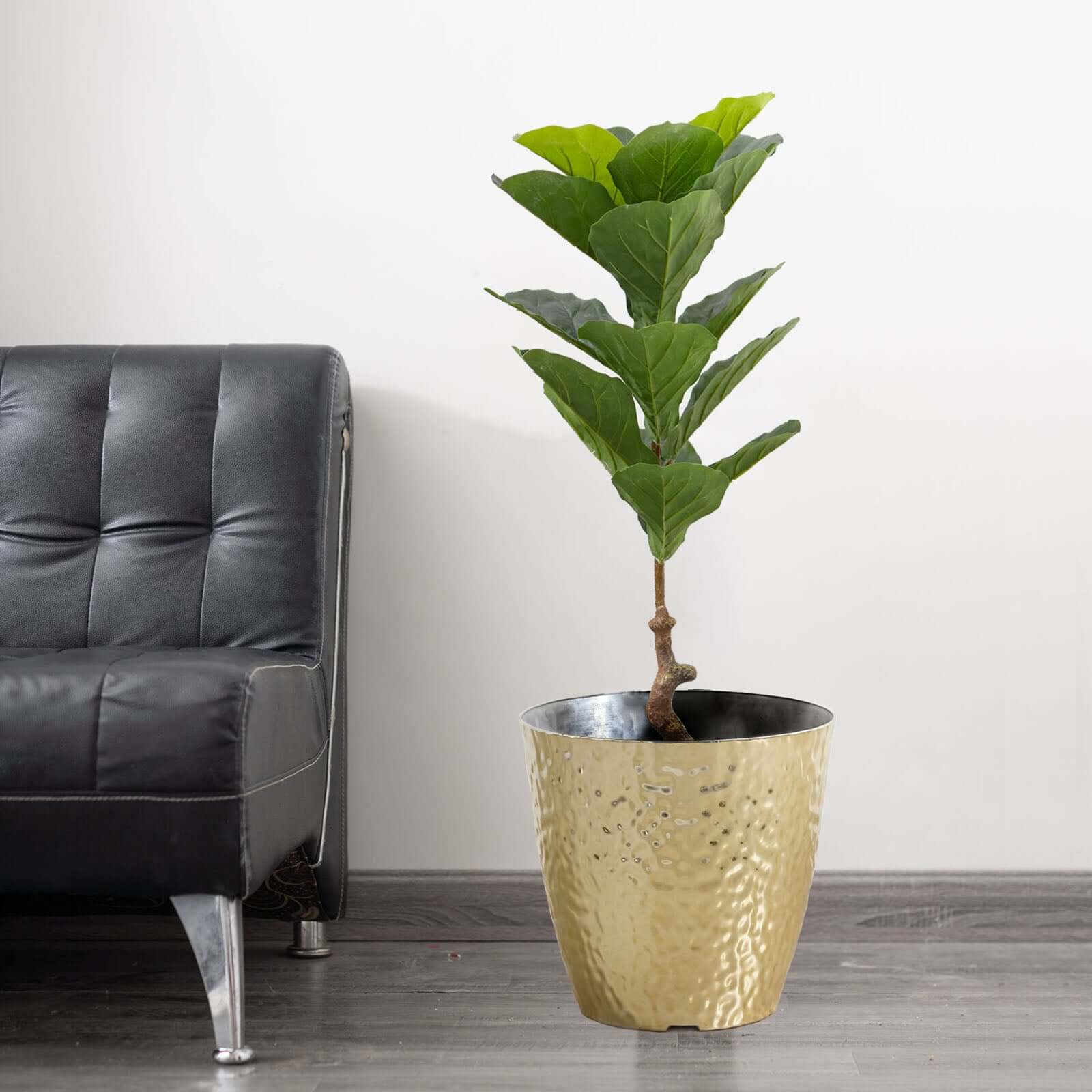 2 Pack Artificial Fiddle Leaf Fig Tree Potted Indoor Planter 3ft