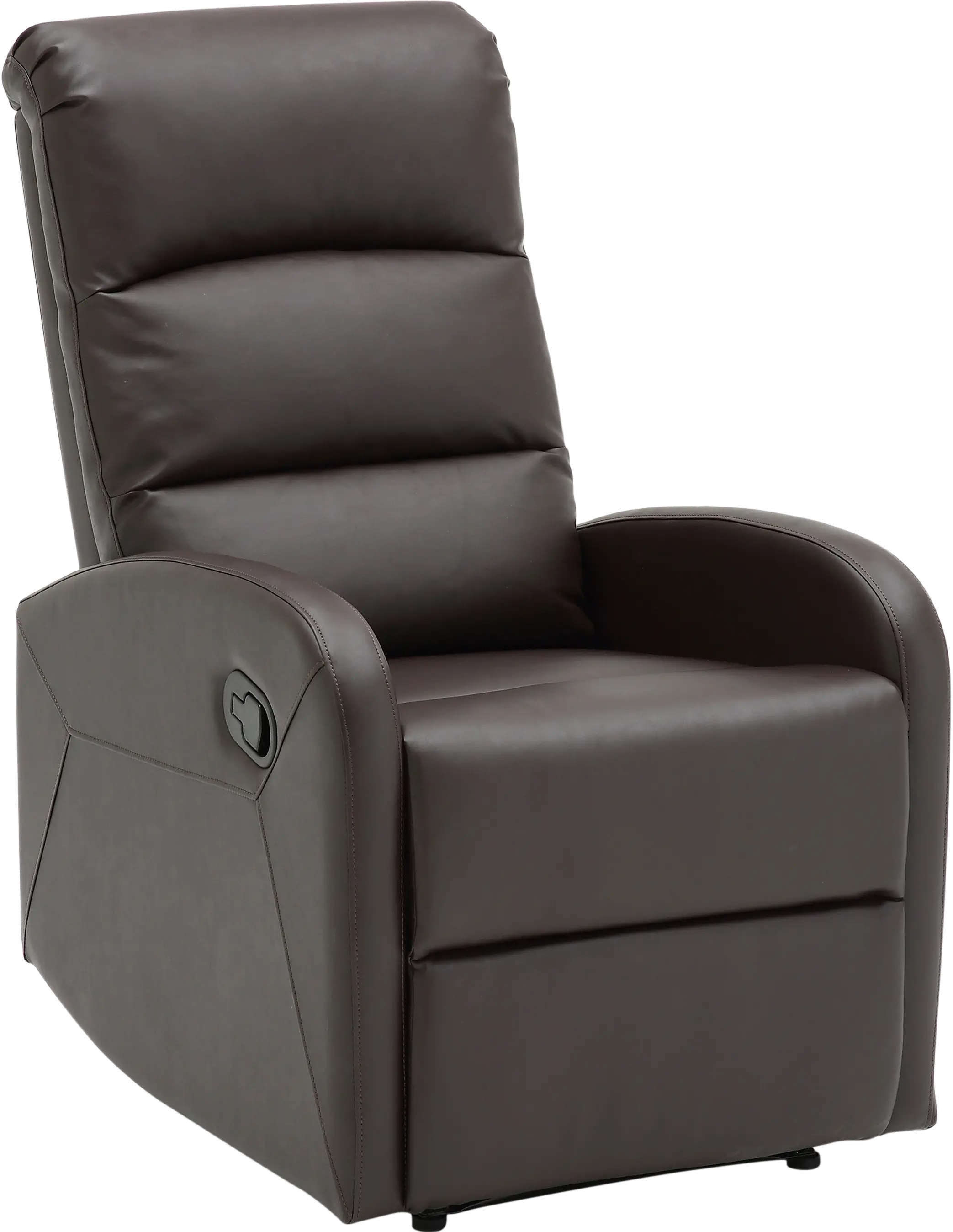 Dormi Brown Faux Leather Manual Recliner