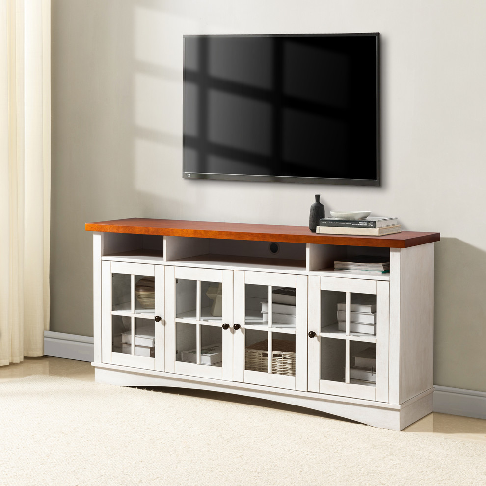 Charlene TV Stand for TVs up to 65   Transitional   Entertainment Centers And Tv Stands   by Karat Home  Houzz