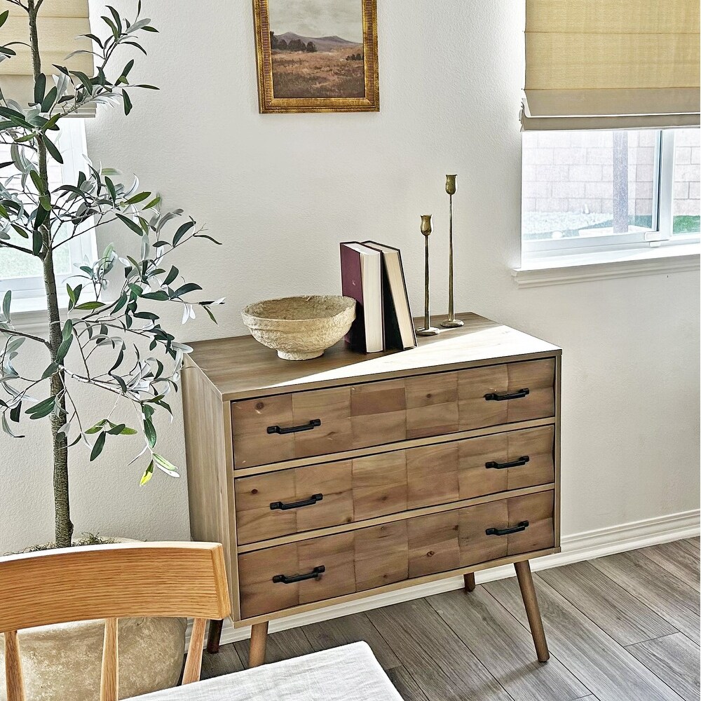 Accent Console Table 3  drawer Storage Floor Cabinet