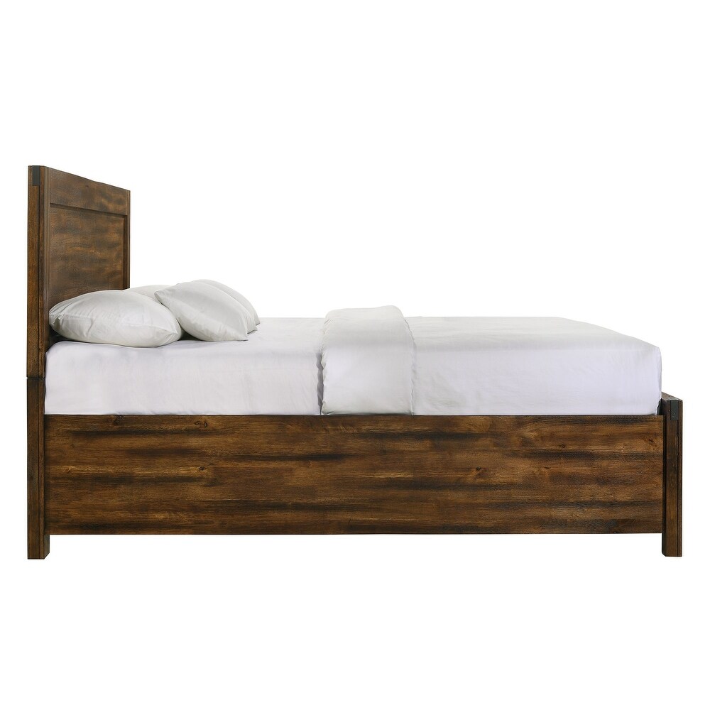 Picket House Furnishings Wren King Platform Storage Bed in Chestnut