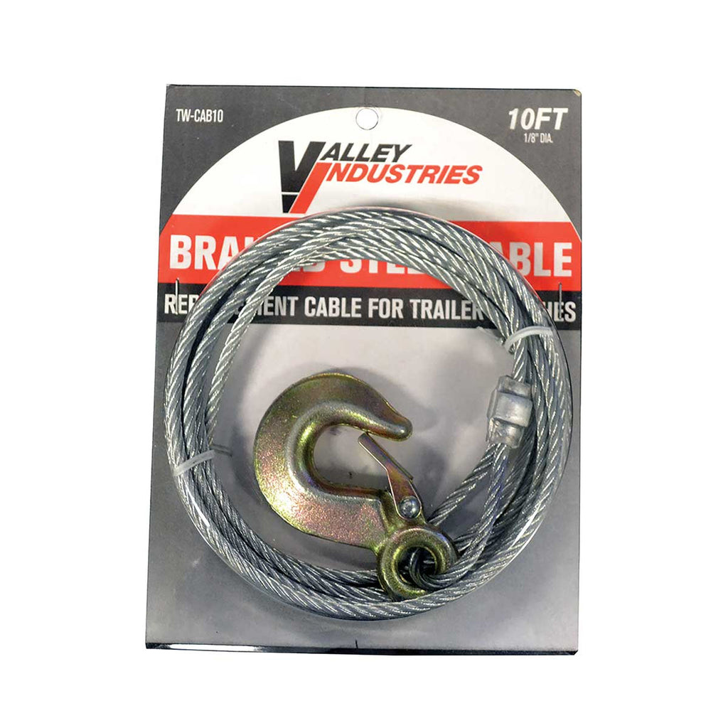 Valley Industries Trailer Winch Replacement Cable - 10'L