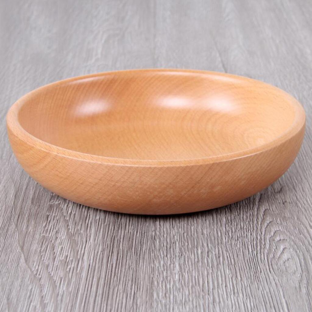 Wood Serving Bowls – Soup Salad Fruit Bowl， Handmade， 6 inch/8 inch/10 inch/12 inch - S