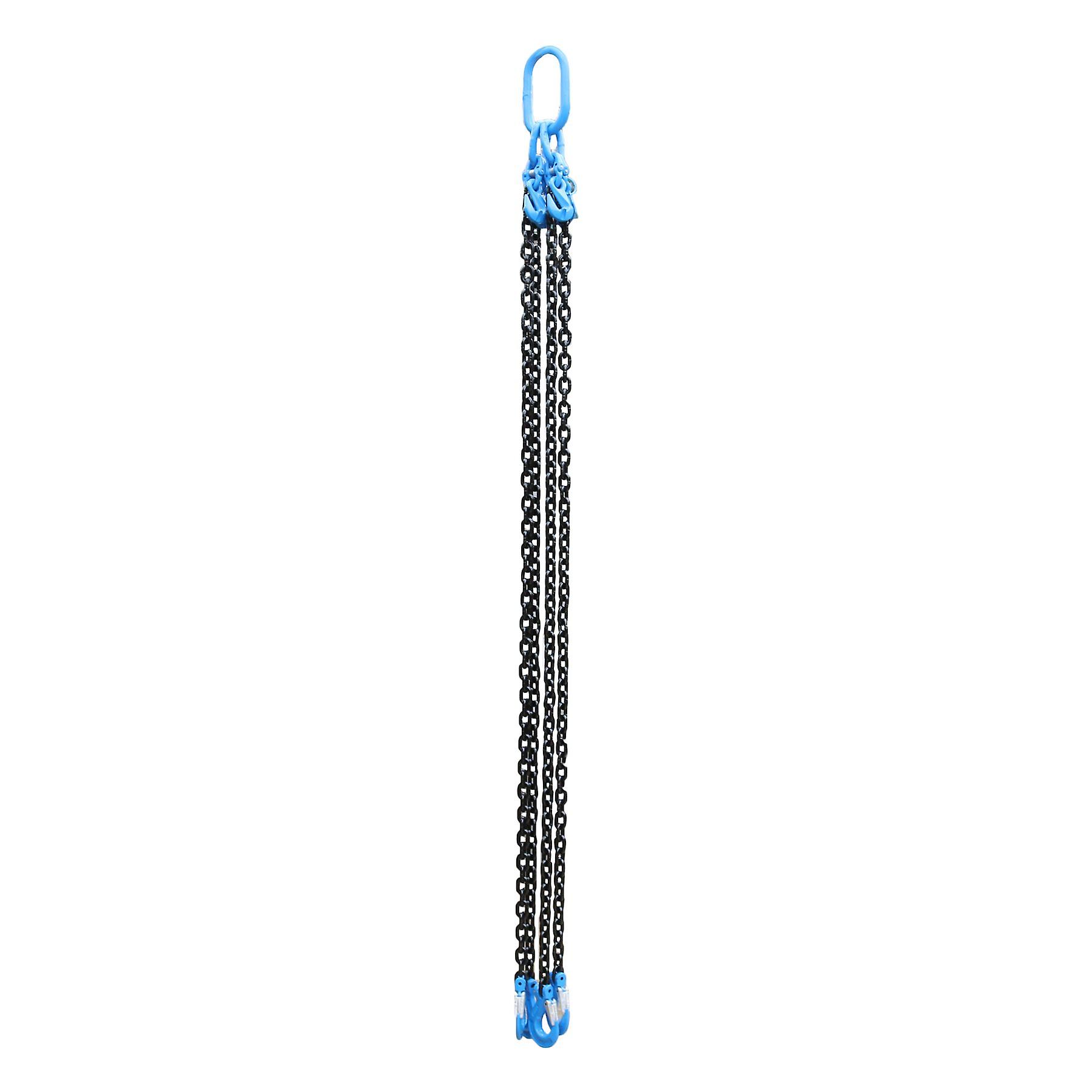 4 Leg Lifting Chain Sling with Clevis Grab Hook 2 Metre 8mm Chain WLL 4.26 Ton