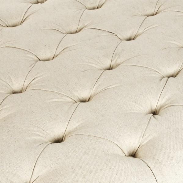 Ottoman MAISON Alabaster White Linen   Traditional   Footstools And Ottomans   by EuroLuxHome  Houzz