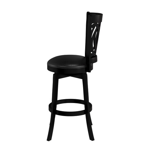 Hillsdale Furniture Van Draus Wood Swivel Stool， Black