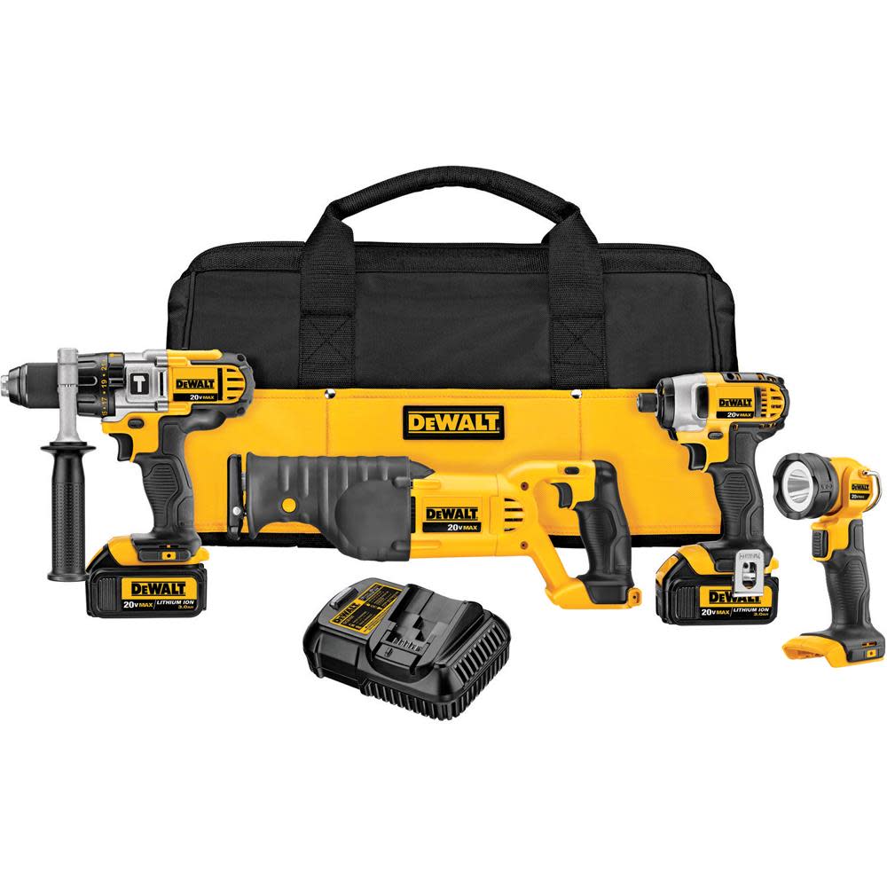 DW 20V MAX Premium 4-Tool Combo Kit DCK492L2 from DW