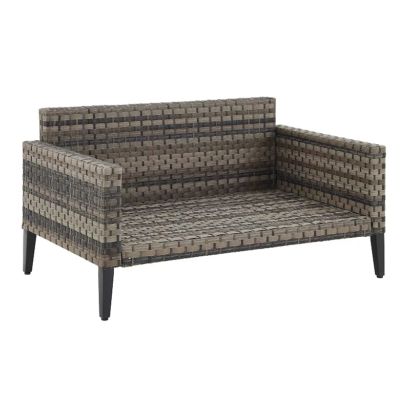 Crosley Prescott Patio Wicker Loveseat Couch